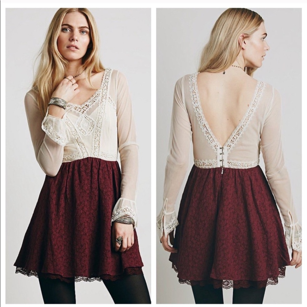 Free People Victorian Fit and Flare Dress
